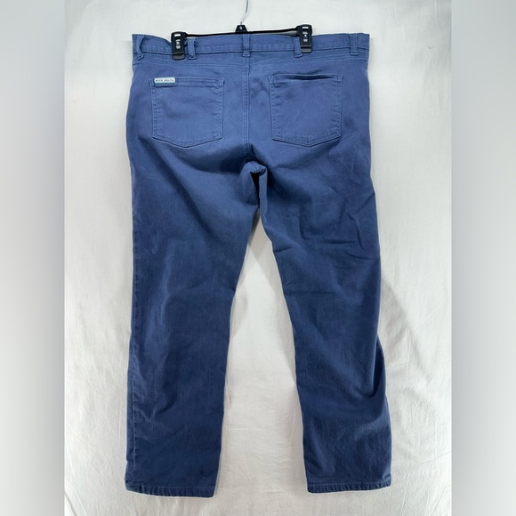 Blue Delta Pant Tapered Leg Solid Blue Work Workwear Stretch Men 39 x 27.5 - Picture 2 of 8